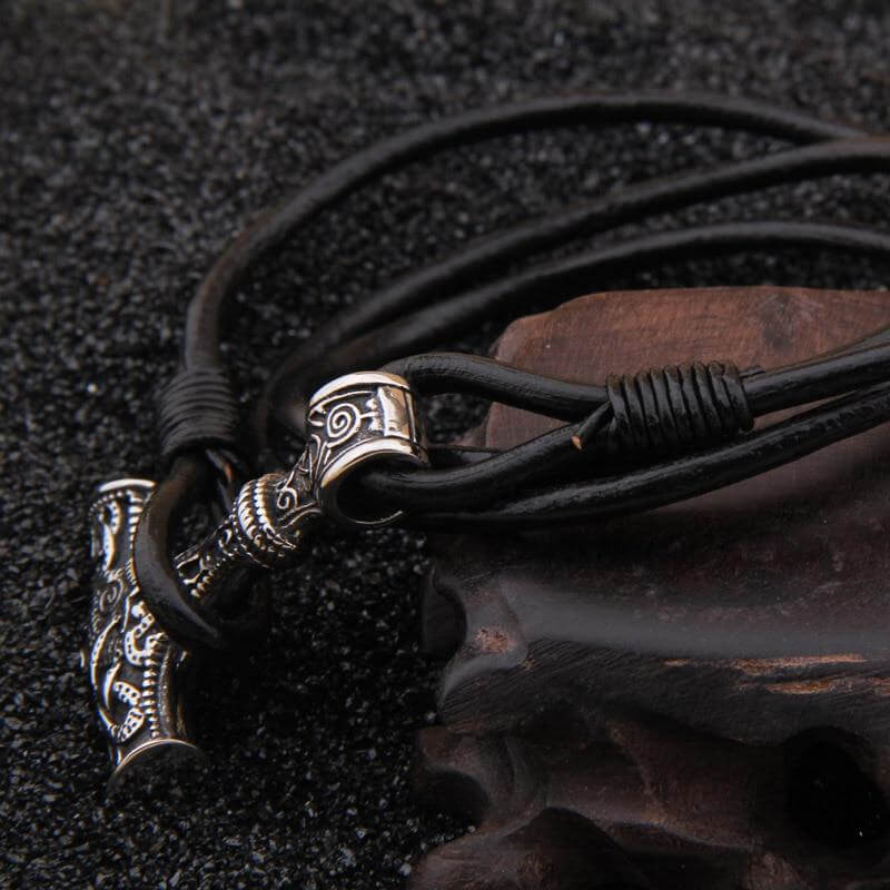 Wikinger Armband Herren mit Thor's Hammer Symbol