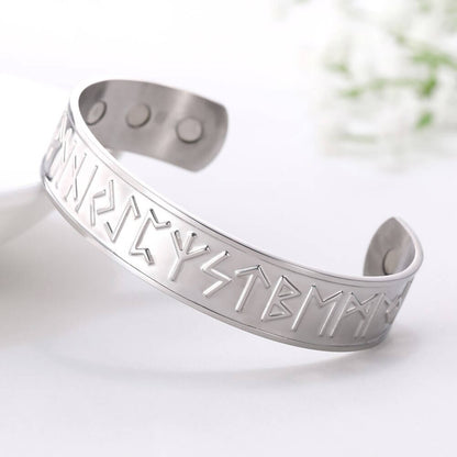Wikinger Armband Silber mit Nordisches Alphabet