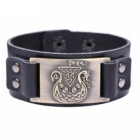 Wikinger Armband mit Drakkar