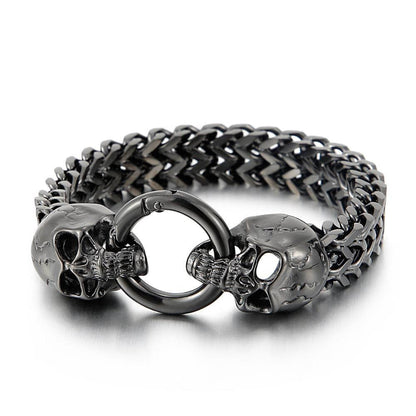 Wikinger-Armband mit Schädel