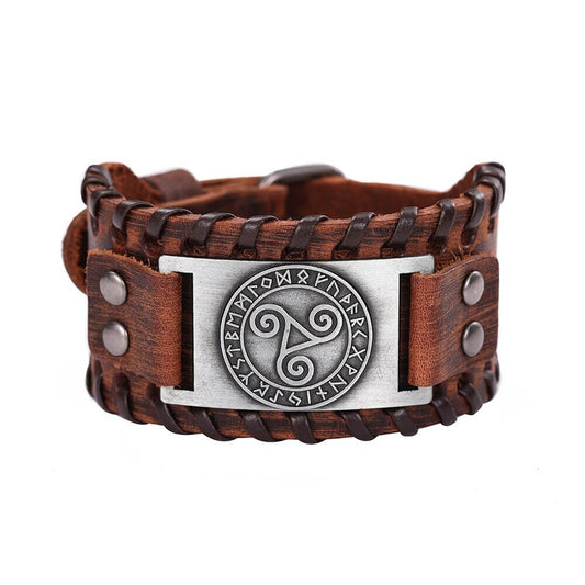 Wikinger Armband mit Triskele und Runen