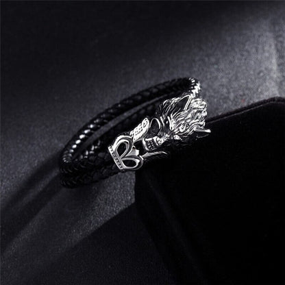 Wikinger Armband mit Wolf