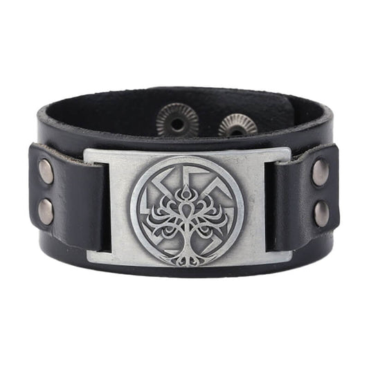 Wikinger Armband mit Yggdrasil und Kolovrat