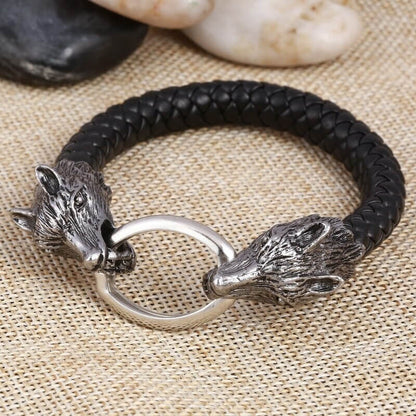 Wikinger Armreif Silber mit Riesenwolf