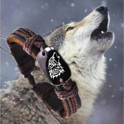 Wikinger Armreif mit Fenrir Rune