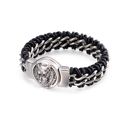 Wikinger Armreif mit Wolf Symbol