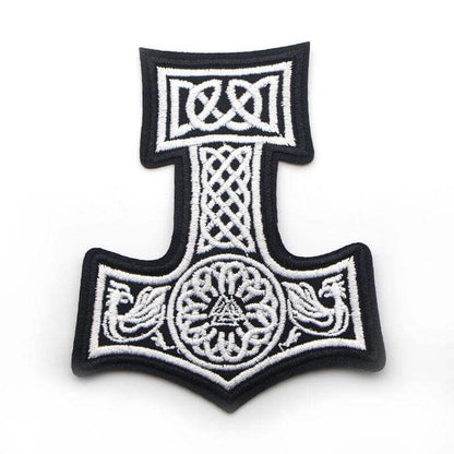 Wikinger-Aufnäher mit Mjolnir