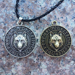 Wikinger Halskette Herren mit Odin Wolf