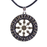 Wikinger Halskette mit Aegishjalmur Rune