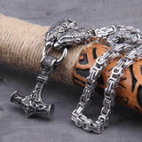 Wikinger Halskette mit Jormungand Schlange