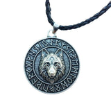 Wikinger Halskette mit Odin Wolf