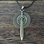 Wikinger Halskette mit Schwert und Schild
