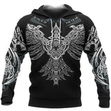 Wikinger Hoodie mit Raven Tattoo