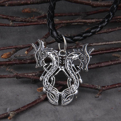 Wikinger Kette Edelstahl mit Nordische Schlange