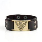 Wikinger Lederarmband mit Fuchs fur Manner