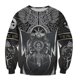 Wikinger Pullover Herren mit Skelett Krieger