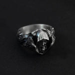 Wikinger Ring mit Fenrir und Odin