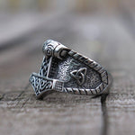 Wikinger Ring mit Göttlicher Hammer und Triquetra