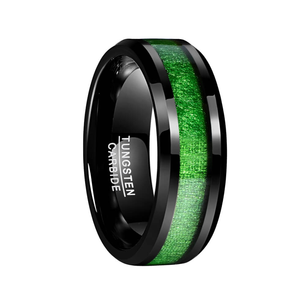 Wikinger Ring mit Grüner Schlangen