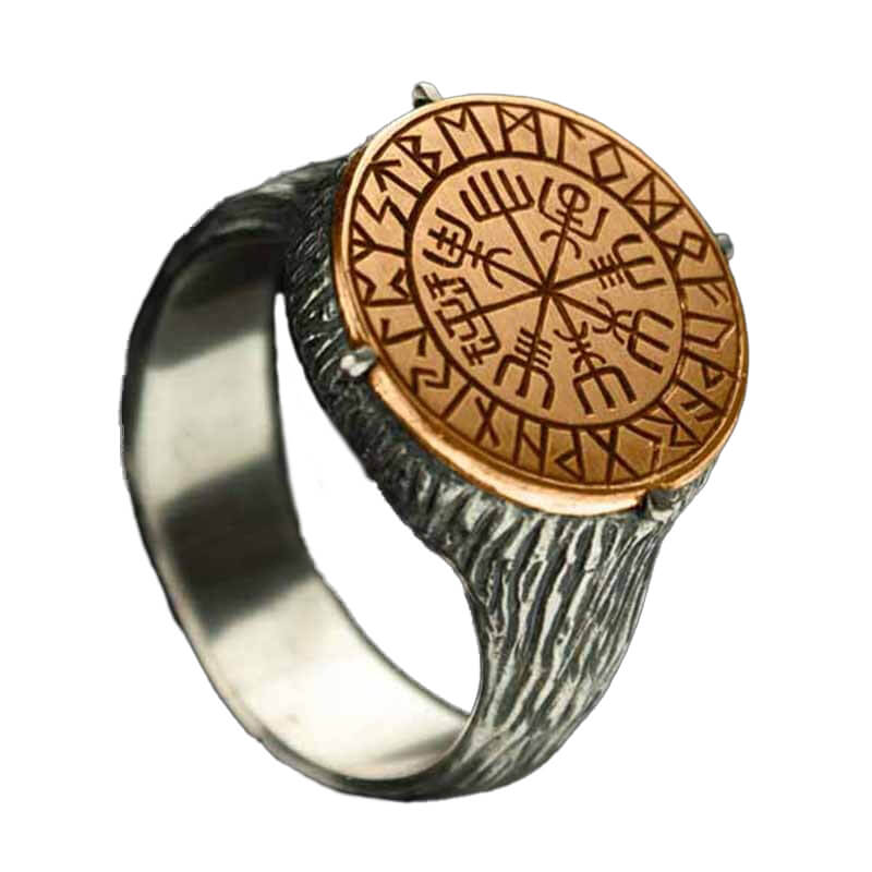 Wikinger Ring mit Norse Mythology Vegvisir