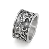 Wikinger Ring mit Skandinavischer Wolfs