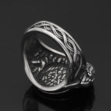 Wikinger Ringe mit Valknut und Rabe