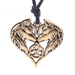 Wikinger Schmuck Gold mit Verliebte Wölfe
