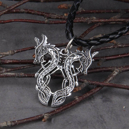Wikinger Schmuck Halskette mit Nordische Schlange