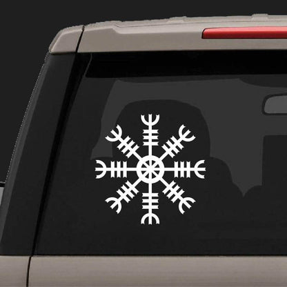 Wikinger Ufkleber Auto mit Aegishjalmur Rune
