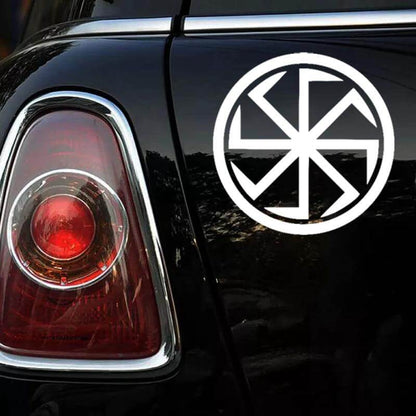 Wikinger Ufkleber Auto mit Schwarze Sonne