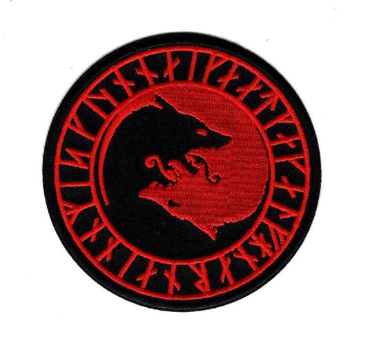 Wikinger Wappen mit Wölfe