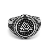 Wikingerring mit Valknut-Symbol