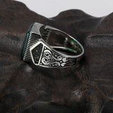 Wikingerring mit schwarzem Achat